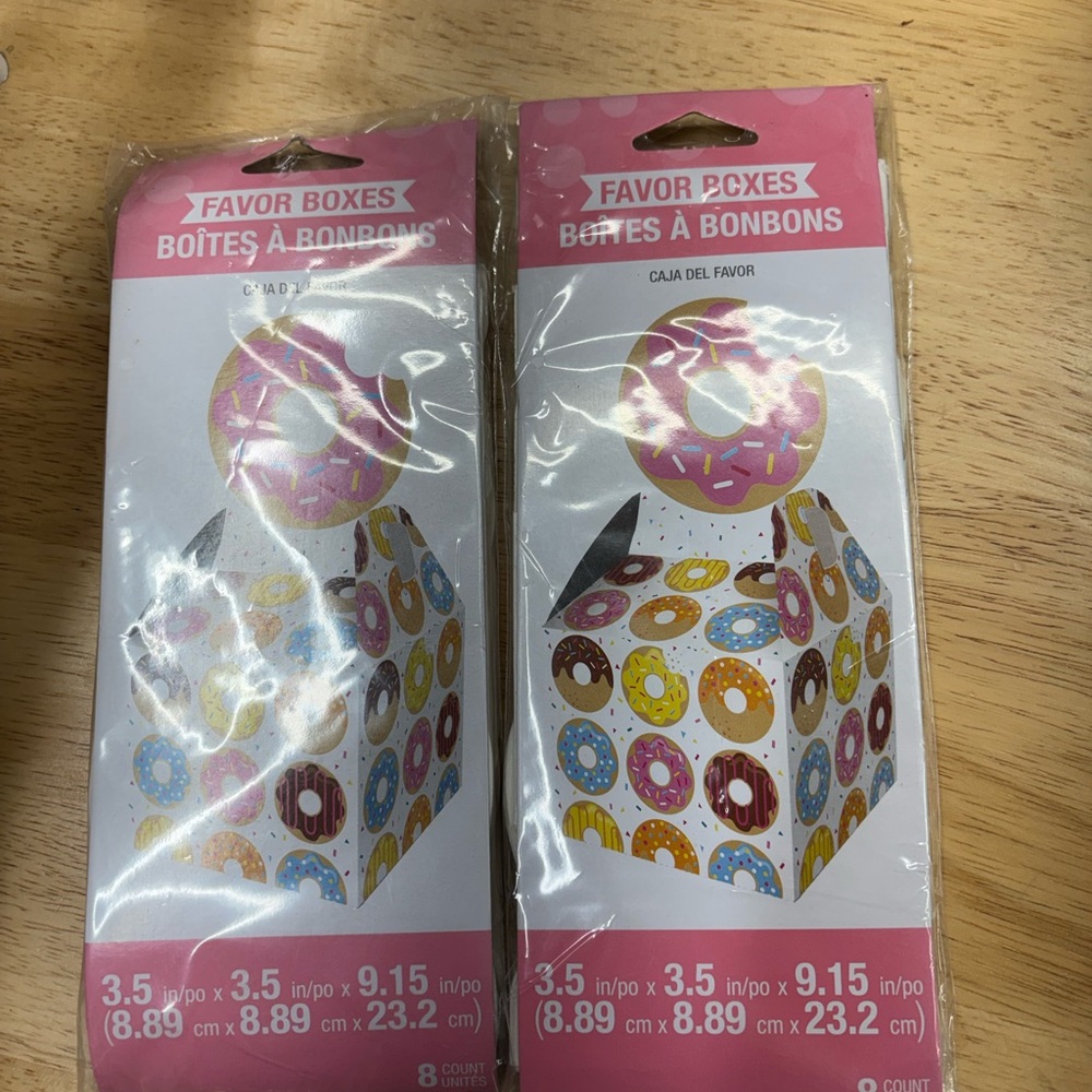 Colorful Donut Party Favor Boxes